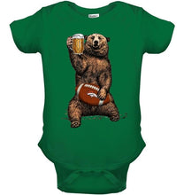 Load image into Gallery viewer, Denver Broncos Beer drinking bear shirt
