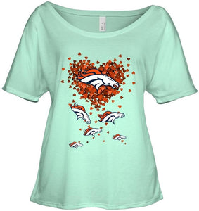 Denver Broncos tiny hearts shape shirt