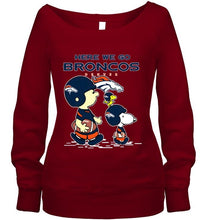 Load image into Gallery viewer, Here we go Denver Broncos snoopy shirt
