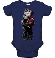 Load image into Gallery viewer, baby groot loves Denver Broncos shirt
