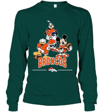 Load image into Gallery viewer, Denver Broncos mickey donald goofy fan shirt
