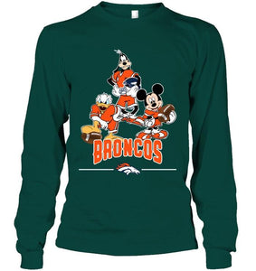 Denver Broncos mickey donald goofy fan shirt