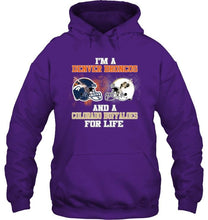 Load image into Gallery viewer, i&#39;m a Denver Bronco and a Colorado Buffaloe for life shirt
