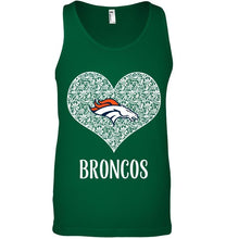 Load image into Gallery viewer, Denver Broncos heart floral pattern shirt
