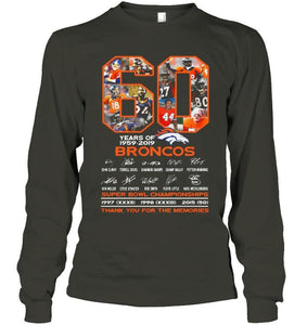 60 years of denver broncos signed shirt