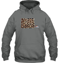 Load image into Gallery viewer, Denver Broncos panther pattern state map shirt
