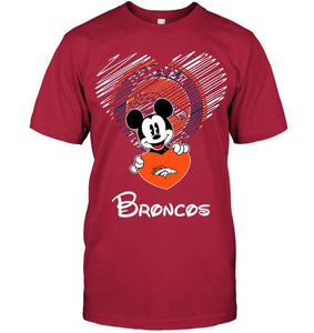 Mickey loves Denver Broncos fan hoodie