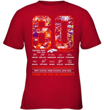 Load image into Gallery viewer, 60 years of Denver Broncos thank you for the memories shirt
