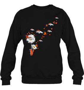 Denver Broncos daisy butterfly fan shirt