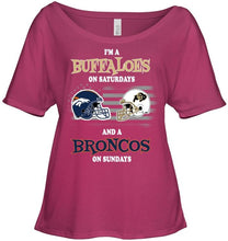 Load image into Gallery viewer, I'm Colorado Buffaloes on Saturdays and Denver Broncos on Sundays shirt
