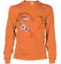 Load image into Gallery viewer, Denver Broncos butterfly heart shirt
