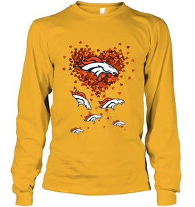 Denver Broncos tiny hearts shape shirt