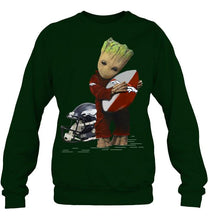 Load image into Gallery viewer, Groot loves Denver Broncos fan hoodie
