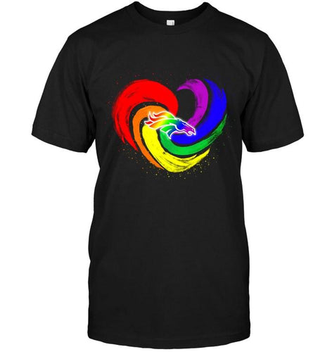 Denver Broncos lgbt tornado heart shirt