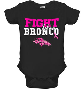 Fight like a Bronco Denver Broncos br east cancer support fan shirt