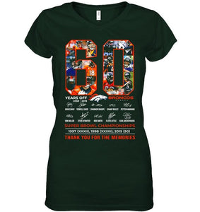 60 years of Denver Broncos thank you for the memories shirt