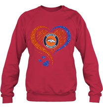 Load image into Gallery viewer, Denver Broncos heart glittering shirt
