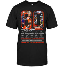 Load image into Gallery viewer, 60 years of Denver Broncos thank you for the memories shirt
