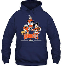 Load image into Gallery viewer, Denver Broncos mickey donald goofy fan shirt
