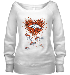 Denver Broncos tiny hearts shape shirt