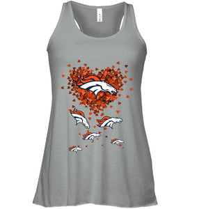 Denver Broncos tiny hearts shape shirt