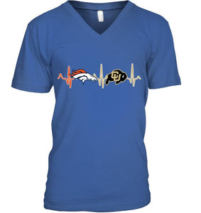 Denver Broncos Colorado Buffaloes heartbeat shirt