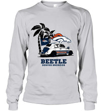 Load image into Gallery viewer, Beetle Denver Broncos on beach shirt
