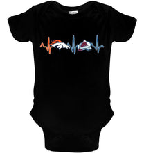 Load image into Gallery viewer, Denver Broncos Colorado Avalanche heartbeat shirt

