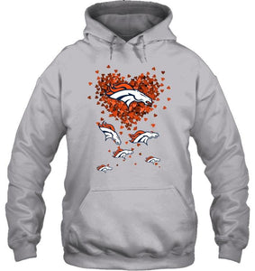 Denver Broncos tiny hearts shape shirt