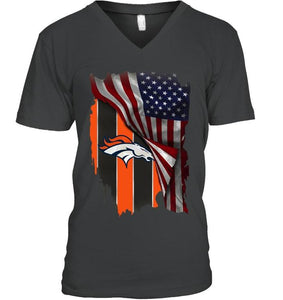 Denver Broncos american flag fan hoodie