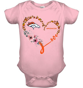 Denver Broncos butterfly heart shirt