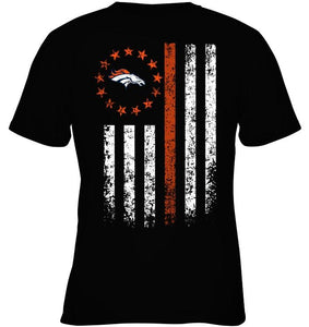 Denver Broncos american flag star shirt