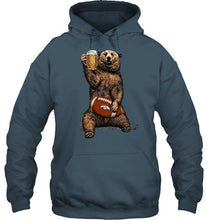 Load image into Gallery viewer, Denver Broncos Beer drinking bear shirt
