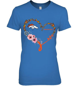 Denver Broncos butterfly heart shirt