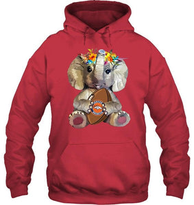 Elephant loves Denver Broncos shirt