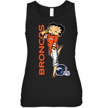 Load image into Gallery viewer, Denver Broncos betty boop fan shirt
