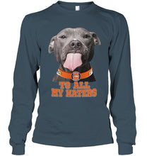 Load image into Gallery viewer, Denver Broncos to all my haters pitbull shirt
