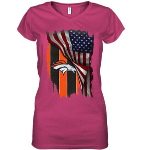 Denver Broncos american flag fan hoodie