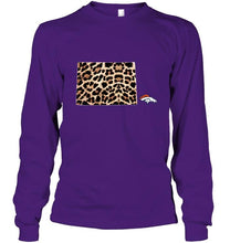 Load image into Gallery viewer, Denver Broncos panther pattern state map shirt
