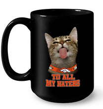 Load image into Gallery viewer, Denver Broncos cat to all my haters shirt
