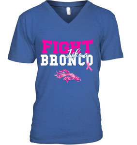 Fight like a Bronco Denver Broncos br east cancer support fan shirt