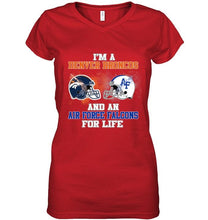 Load image into Gallery viewer, i'm a Denver Bronco and an Air Force Falcon for life shirt
