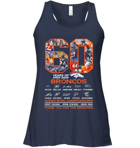 60 years of denver broncos signed shirt