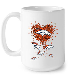 Denver Broncos tiny hearts shape shirt