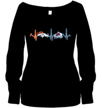 Load image into Gallery viewer, Denver Broncos Colorado Avalanche heartbeat shirt
