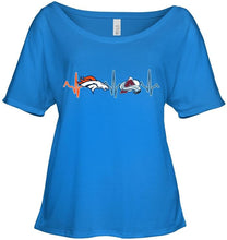 Load image into Gallery viewer, Denver Broncos Colorado Avalanche heartbeat shirt
