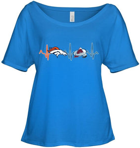 Denver Broncos Colorado Avalanche heartbeat shirt