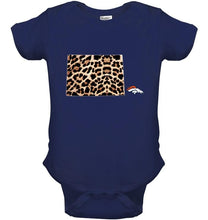 Load image into Gallery viewer, Denver Broncos panther pattern state map shirt
