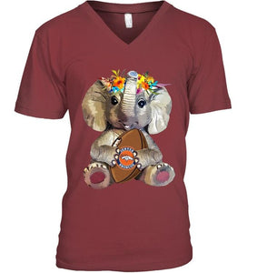 Elephant loves Denver Broncos shirt