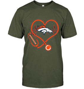 Denver Broncos nurse scope love heartbeat shirt